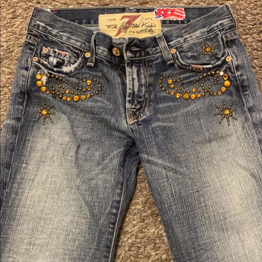 Vintage flare jeans with gems! ❤️